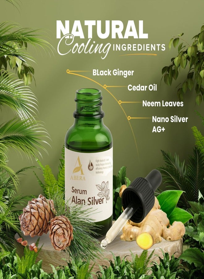 ABERA Alan Silver Serum – Botanical Hydrating Serum for Dry & Sensitive Skin – Nourishes & Moisturizes with Black Ginger, Cedar Oil & Neem – Lightweight Formula for All Skin Types (2 Boxes) - Image 3